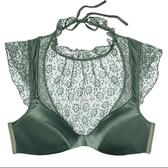 Victoria's Secret Other - Floral Lace High-neck Bra Basil Lace NWOT